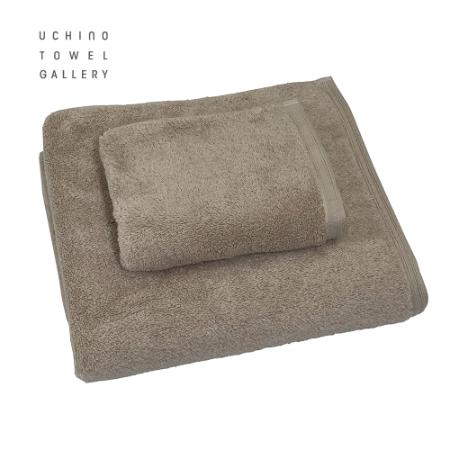 <UCHINO TOWEL GALLERY>オーガニックコットンカラー バスタオル・フェイスタオルセット ベージュ