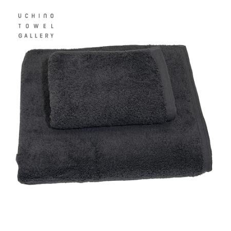 <UCHINO TOWEL GALLERY>オーガニックコットンカラー バスタオル・フェイスタオルセット グレイ