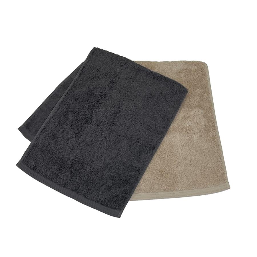 <UCHINO TOWEL GALLERY>オーガニックコットンカラー フェイスタオルセット(ベージュ×1・グレイ×1)