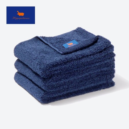 ＜ヒポポタマス＞フェイスタオル3枚セット　ネイビー