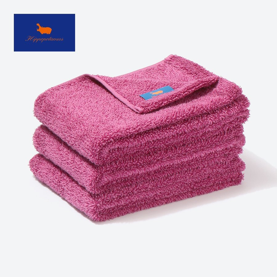 <ヒポポタマス>フェイスタオル3枚セット カシス