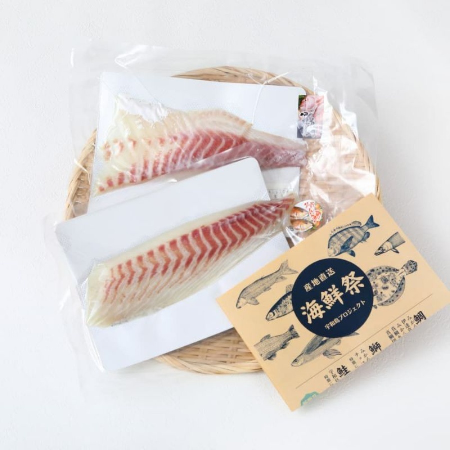 ＜宇和島プロジェクト＞「みかん鯛」＆「伊達真鯛」お刺身食べ比べセット（各2節）