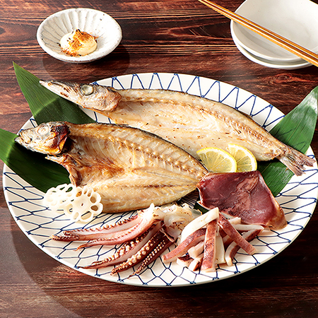 ＜いずま海産＞干物3種セット（カマス・アジ・スルメイカ）