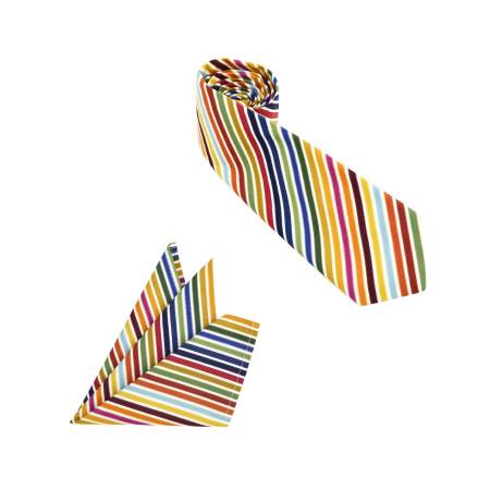 〈小倉 縞縞〉SDGs Light ネクタイ＆ポケットチーフ