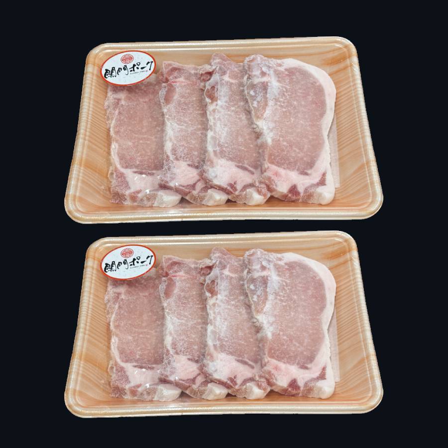 ＜さつま屋産業＞関門ポーク　ロースステーキ100g×8枚