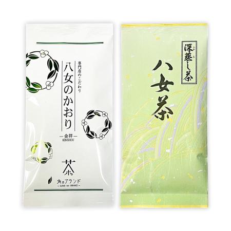 ＜角の八女茶＞八女茶のかおりセット　100g×2