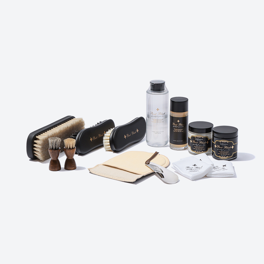 <Boot Black >木箱 日本製 シューケアセット一式