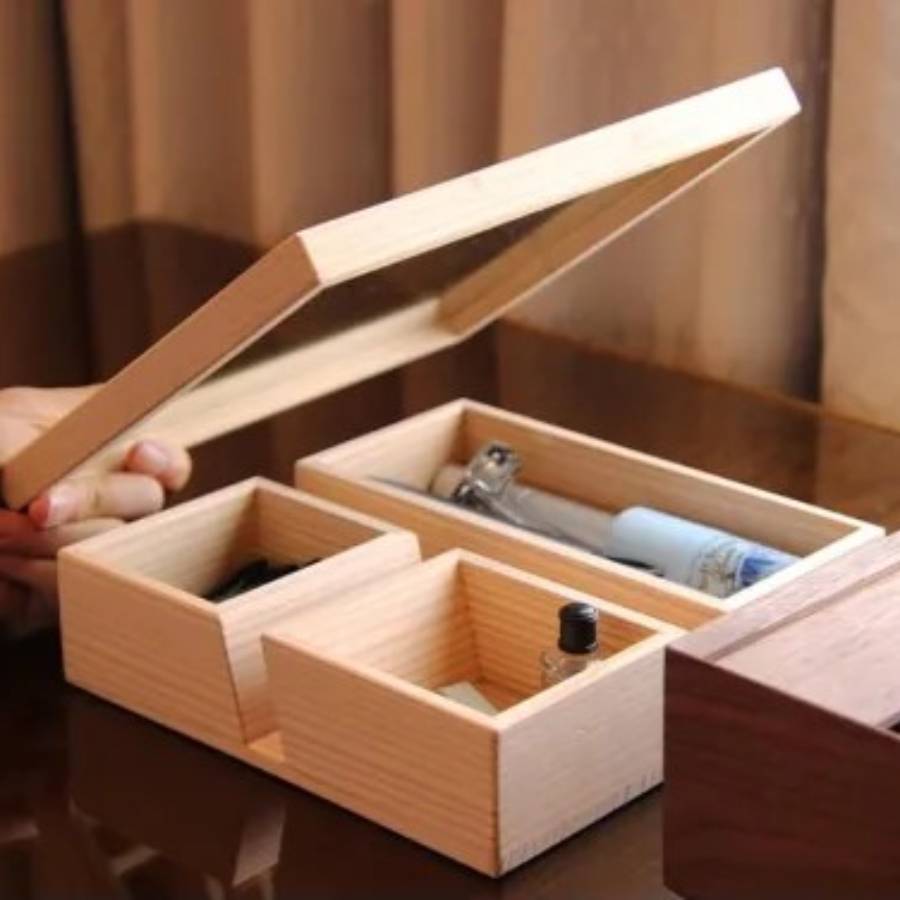 ＜増田桐箱店＞ミラーボックス（ウォールナット）