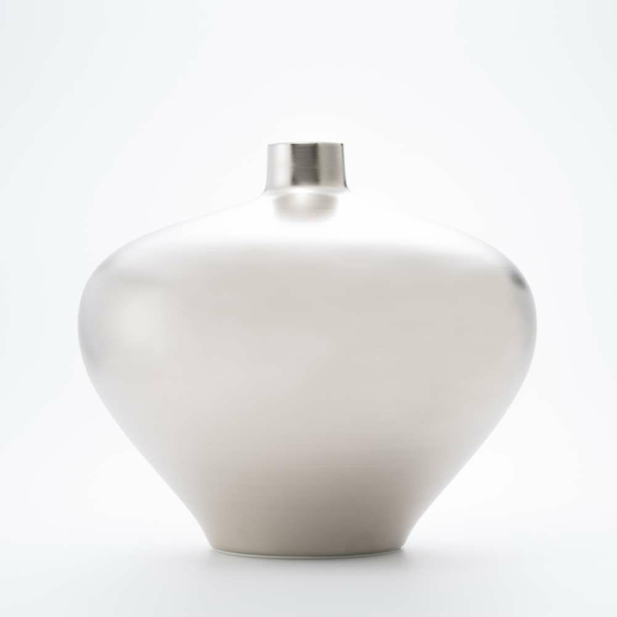 ＜アリタポーセリンラボ＞アバスク花瓶　プラチナ