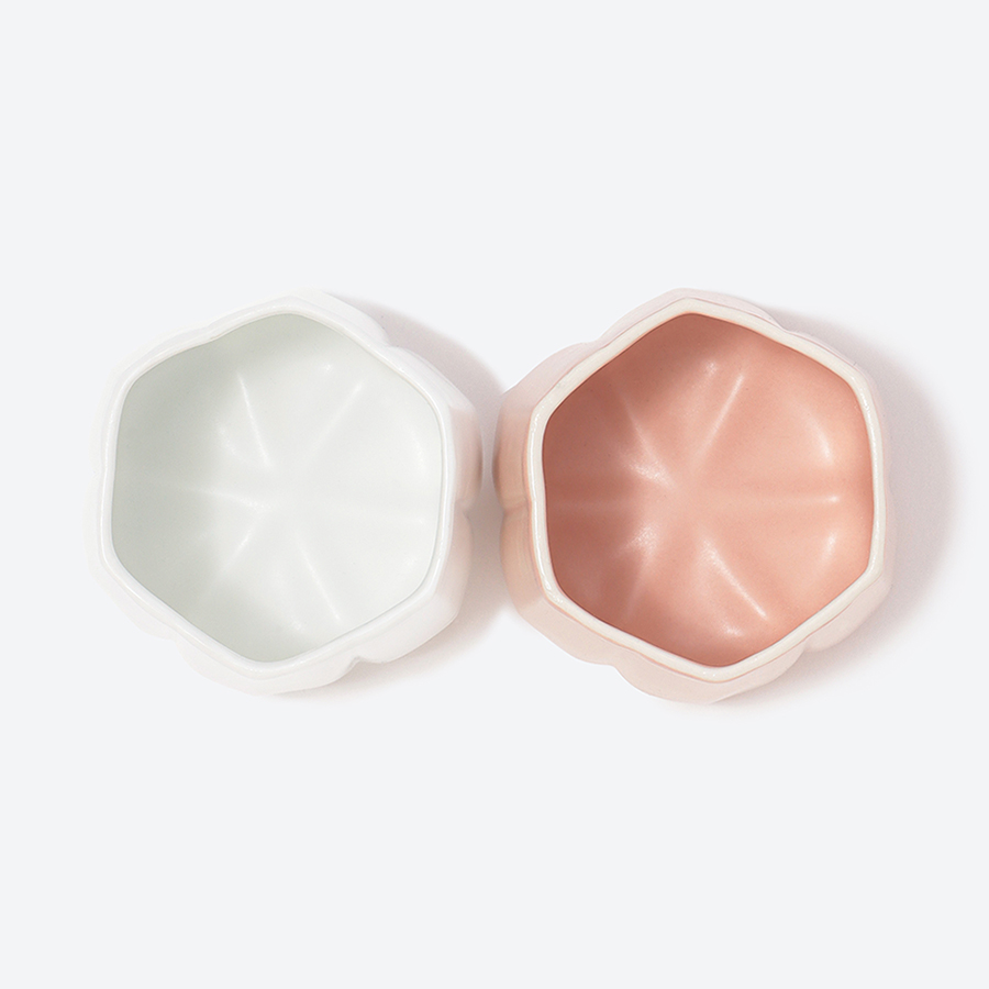 ＜Yuka Kikumoto Designs＞マットピンク＆マットホワイト すずらんカップ（S)セット