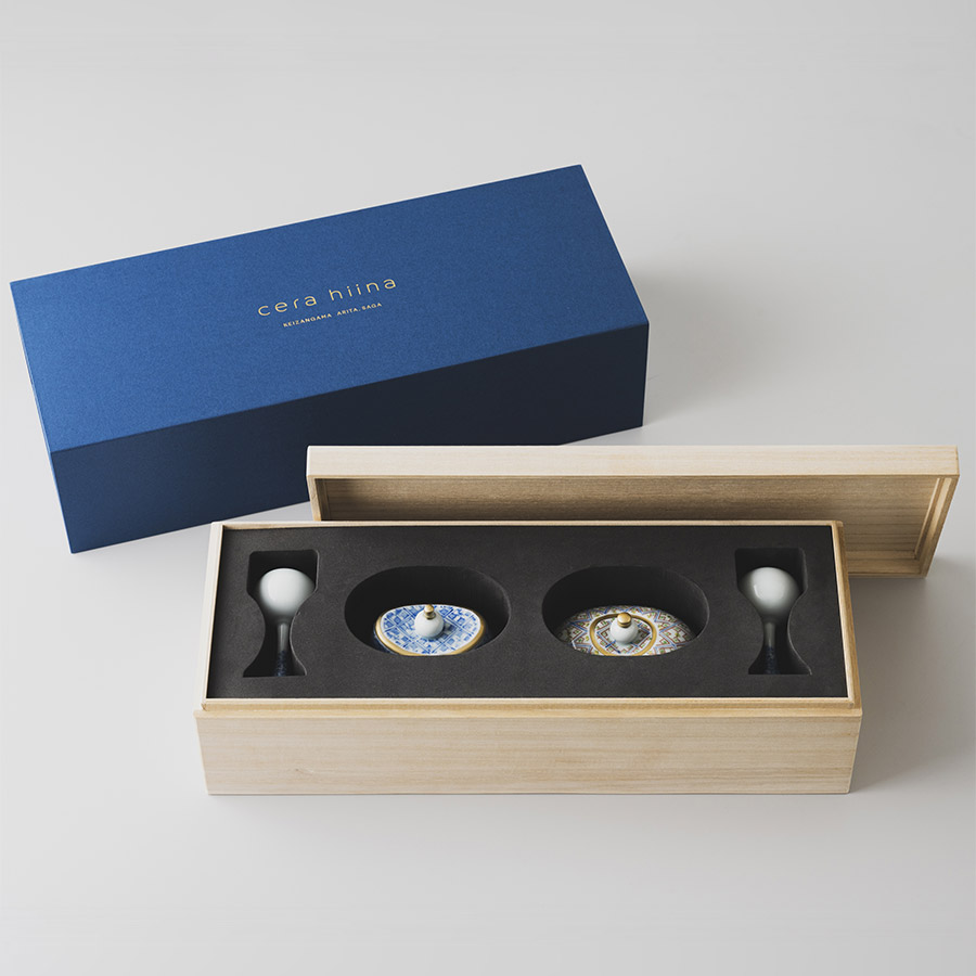 ＜渓山窯＞有田焼　セラヒイナ　白磁金