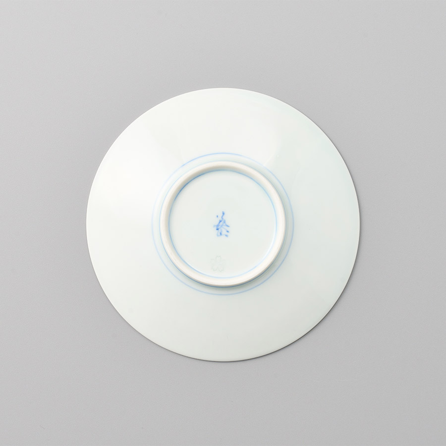 ＜渓山窯＞有田焼　染付矢羽根C&S（反）