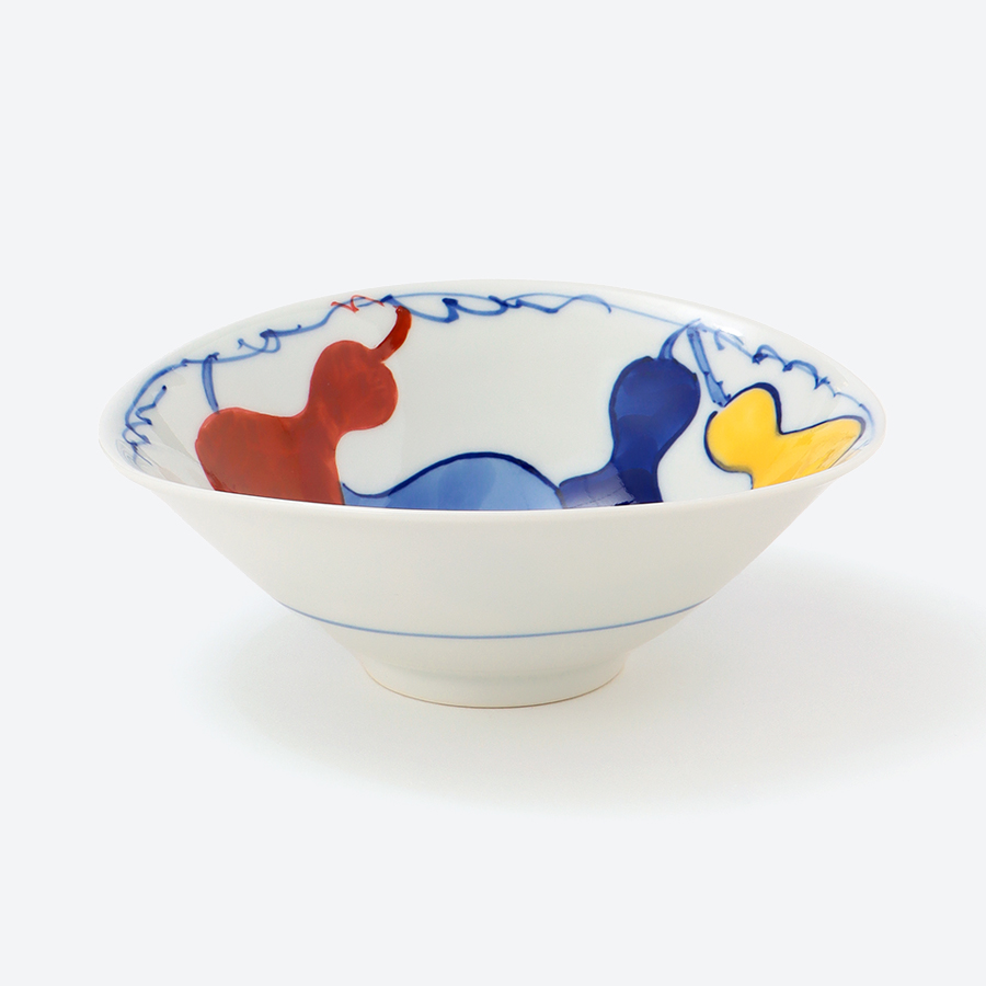 ＜泰山＞色絵無病息災　俵小丼2客セット
