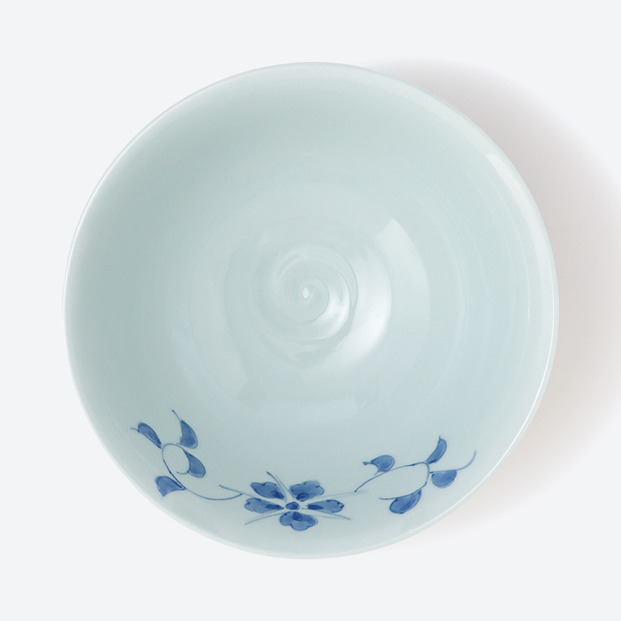 ＜泰山＞色絵花唐草　反丼2客セット