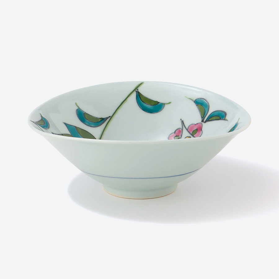 ＜泰山＞色絵花唐草　俵小丼2客セット