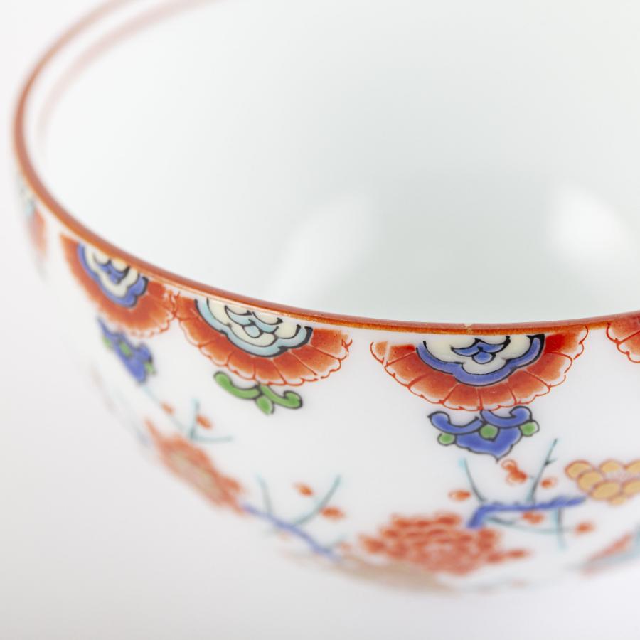 ＜其泉＞有田焼　色絵梅菊文　煎茶５点セット