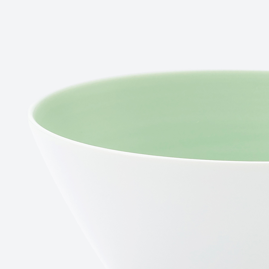 ＜アリタポーセリンラボ＞ペア小鉢小飯碗　パールグリーン