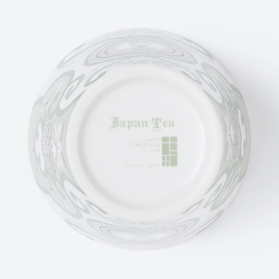 ＜アリタポーセリンラボ＞ペアロックカップ　JT古伊万里草花紋　グリーン
