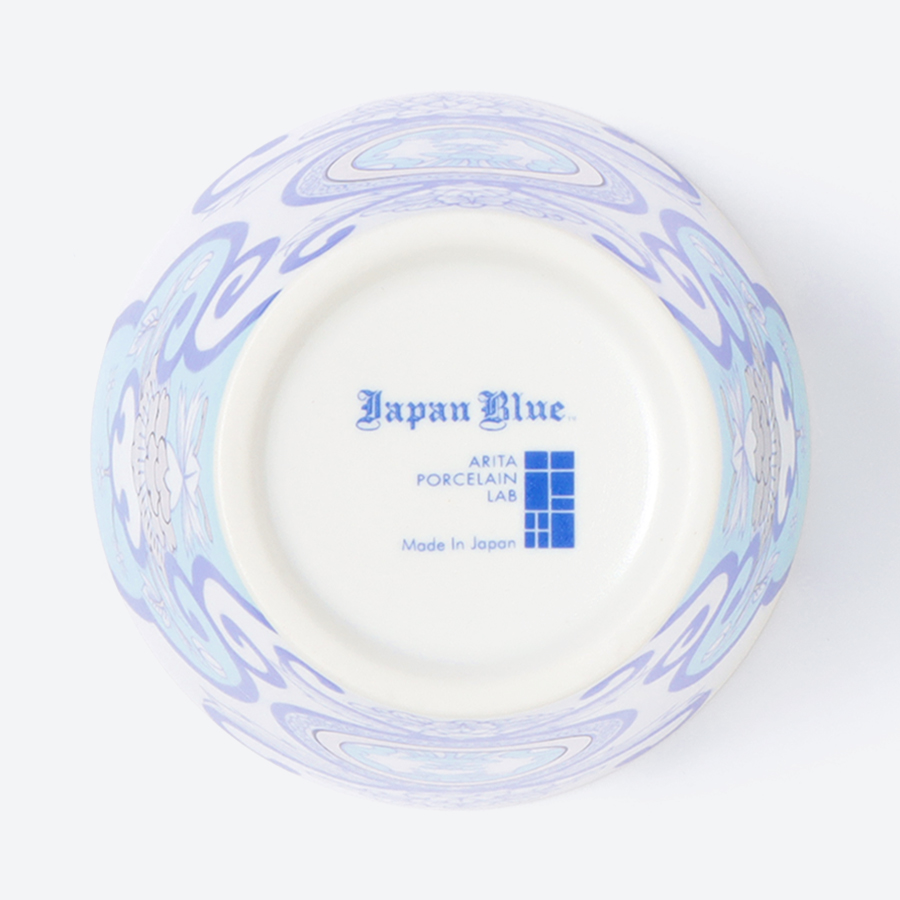 ＜アリタポーセリンラボ＞ペアロックカップ　JB古伊万里草花紋　ブルー