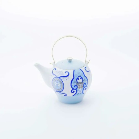 ＜アリタポーセリンラボ＞ティーポット　JB古伊万里草花紋　ブルー