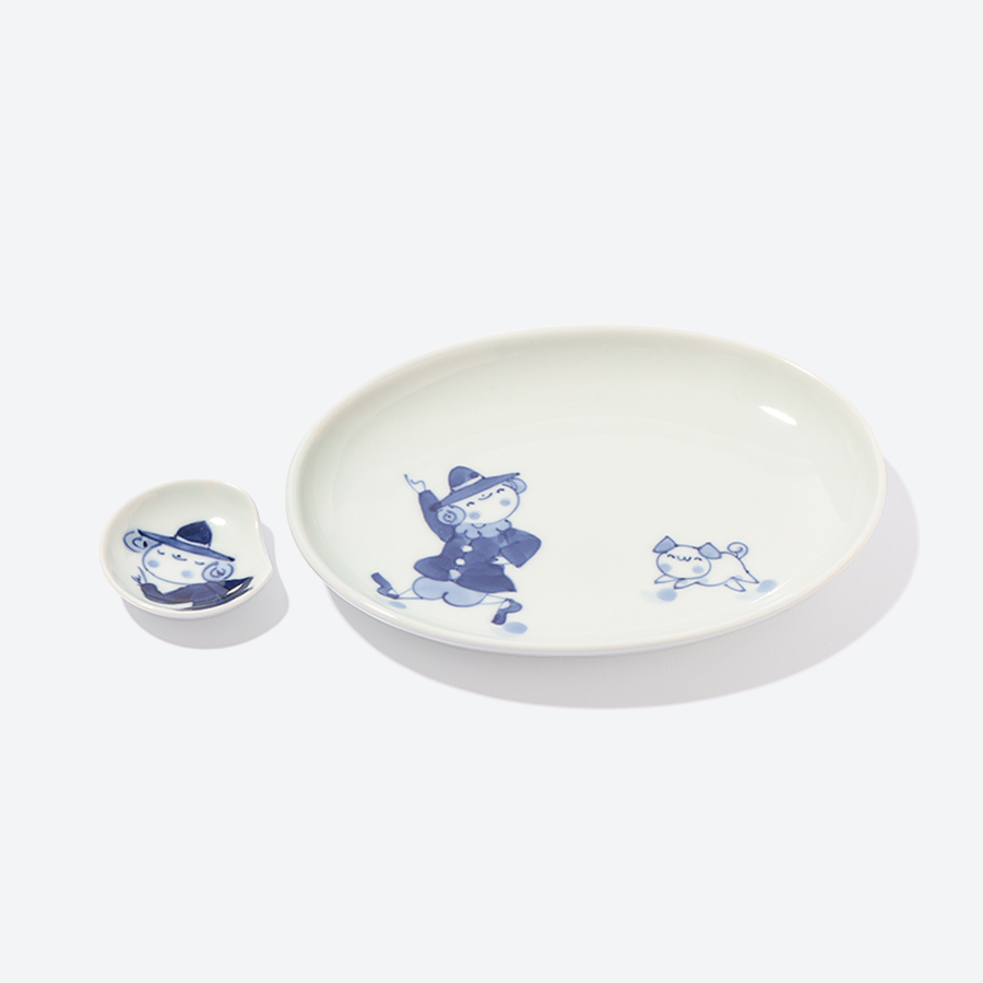 <しん窯>紅毛人 子供食器セット