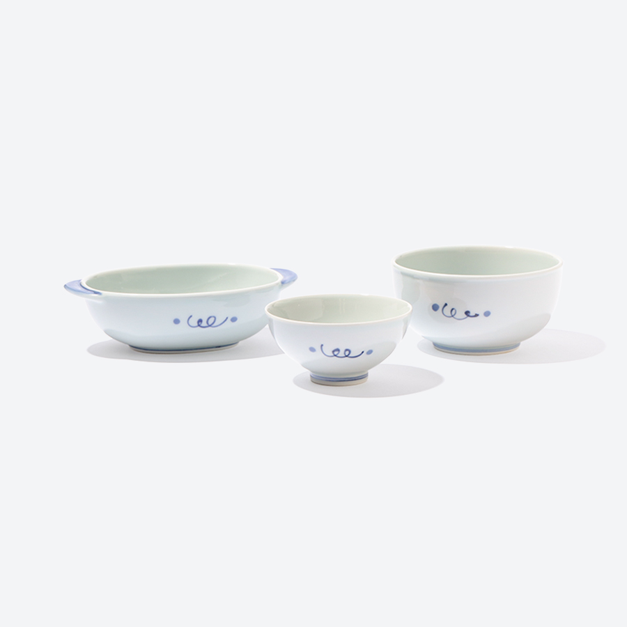 <しん窯>紅毛人 子供食器セット