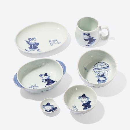 ＜しん窯＞紅毛人　子供食器セット