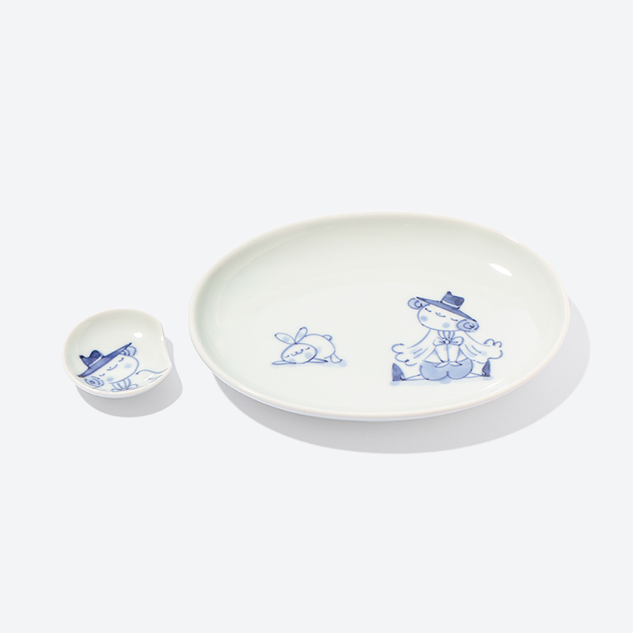 ＜しん窯＞マント異人　子供食器セット