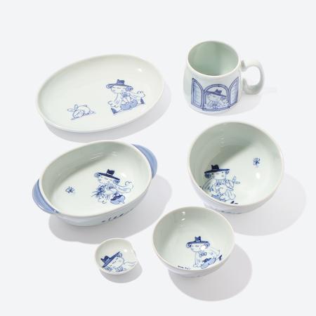 ＜しん窯＞マント異人　子供食器セット