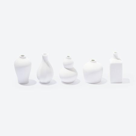 ＜辻与製陶所＞白磁涙壷　5個セット
