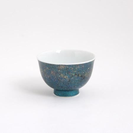 ＜琥山窯＞金彩ぐい呑（ブルー）