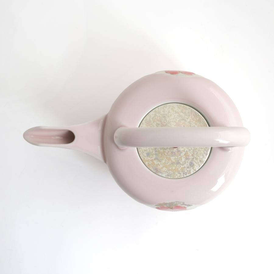 <田清窯>薄ピンク釉虹彩桜屠蘇器