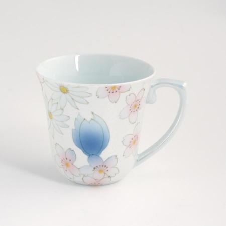 ＜田清窯＞チェリーブロッサム（青）マグカップ