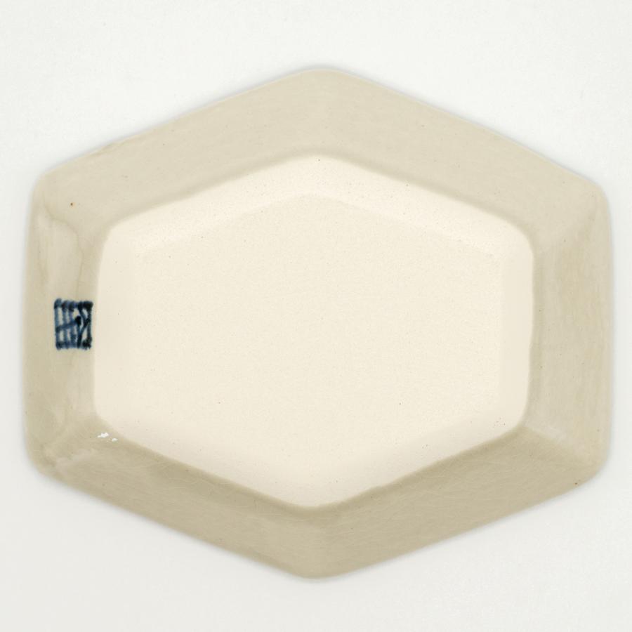 ＜有田焼 喜鶴製陶＞ 草花紋 六角小鉢 2点セット