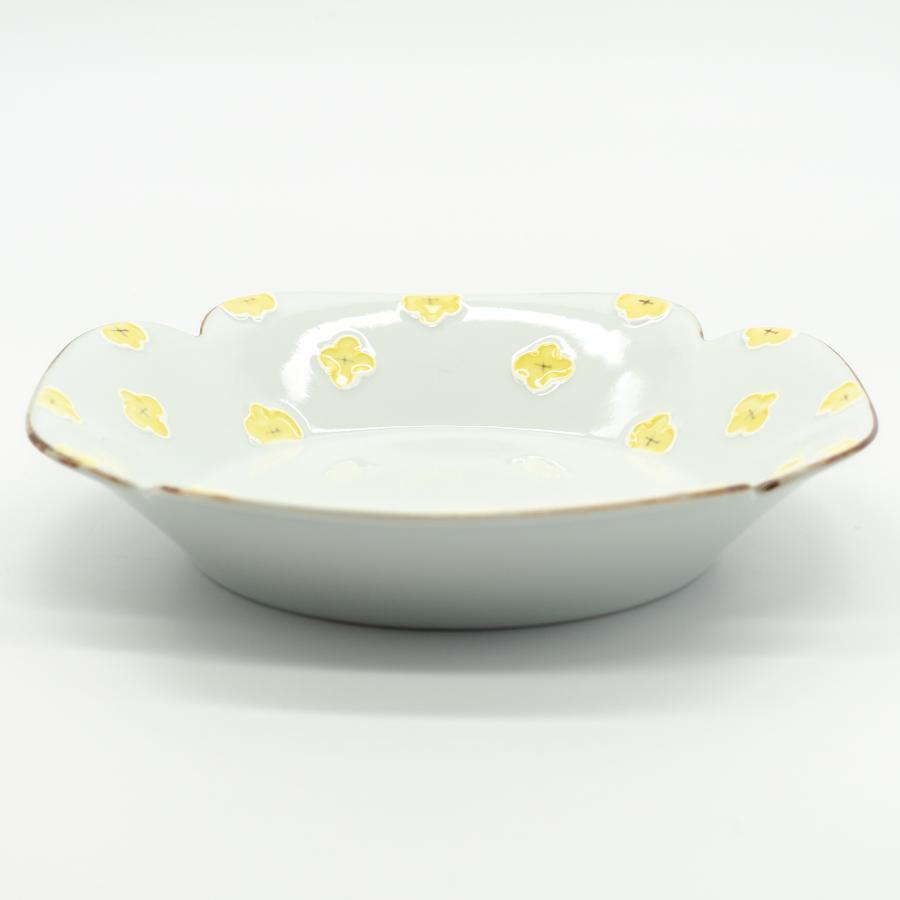 ＜伊万里焼 徳七窯＞一珍お花の19cm深皿 2点セット