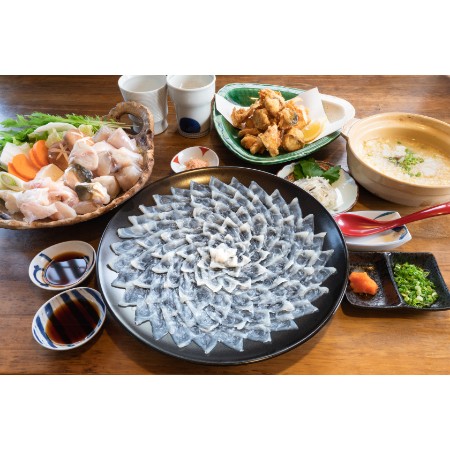 ＜松永水産＞長崎県産おうごんとらふぐ 鍋＆刺身セット