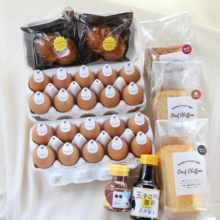 益田養鶏場の朝どれ卵と贅沢たまごの焼き菓子セットB | 熊本県八代市
