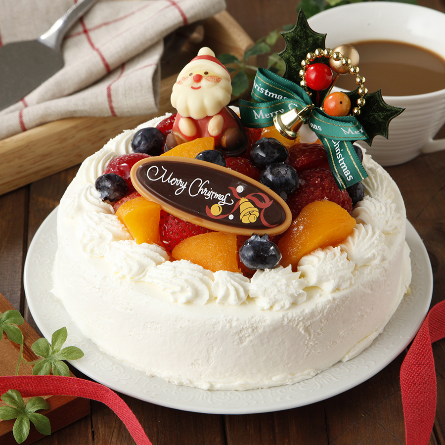 【19日・20日指定日お届け】クリスマスフルーツデコレーションケーキのイメージ