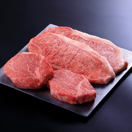 ＜てっぱん焼き‐作＞おおいた和牛プレミアムステーキセット（シャトーブリアン150g×2、サーロイン200g×2）