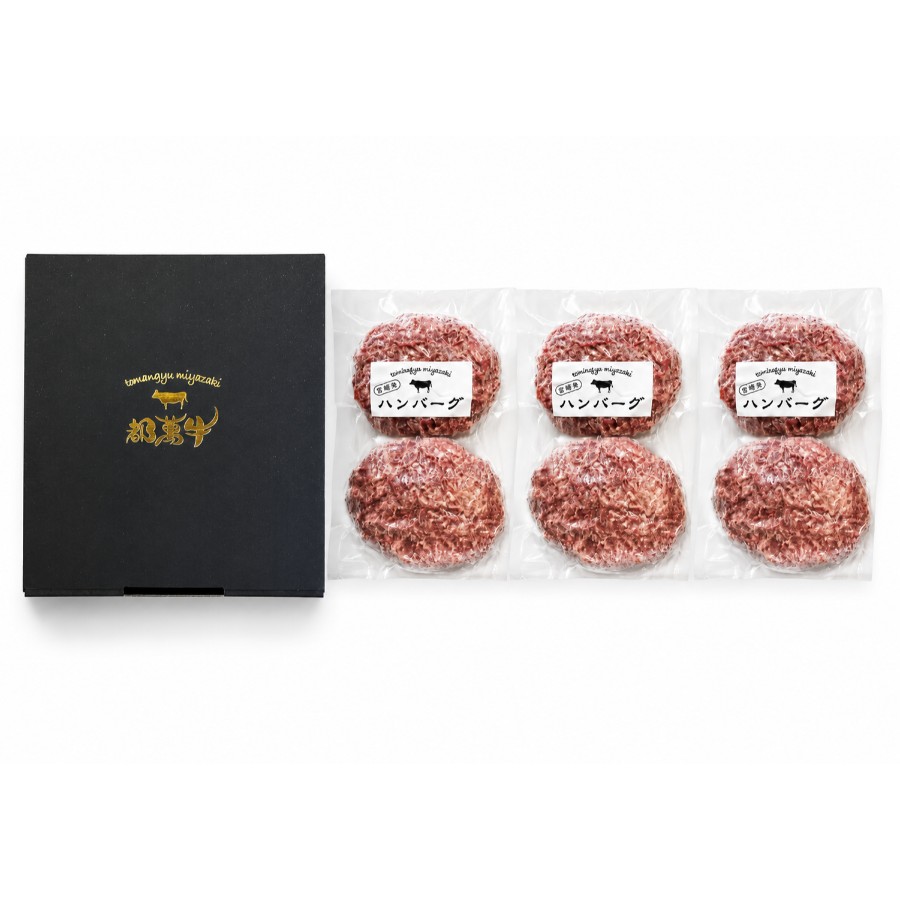【都萬牛】ハンバーグ 120g×2個 各3パック(計6個)