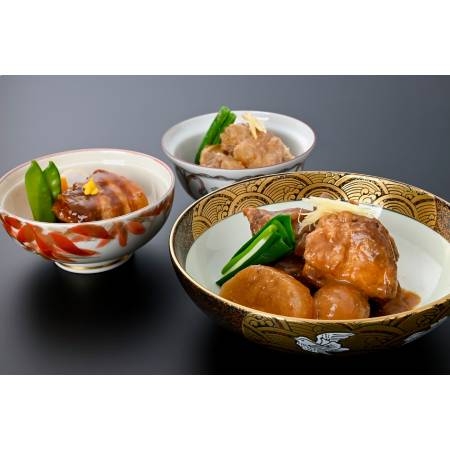 ＜SHIROYAMA　HOTEL　kagoshima＞黒豚３種煮込み角煮150ｇ×1　なんこつ煮150ｇ×1　とんこつ煮200ｇ×1