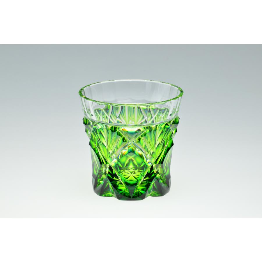 <島津薩摩切子>二色冷酒杯