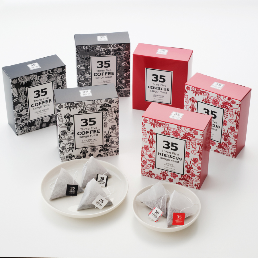 ＜35COFFEE＞コーヒー＆ハイビスカスティ 6箱入セット定期便 6カ月コース