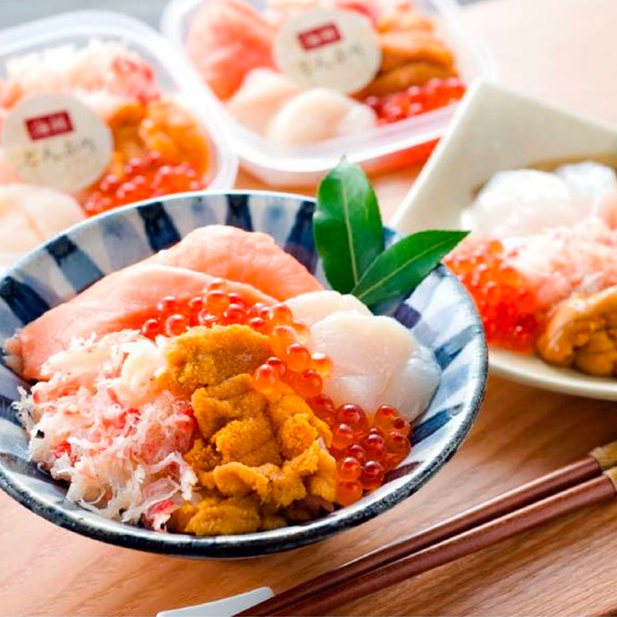 <札幌バルナバフーズ>海鮮丼の具 60g×4食入