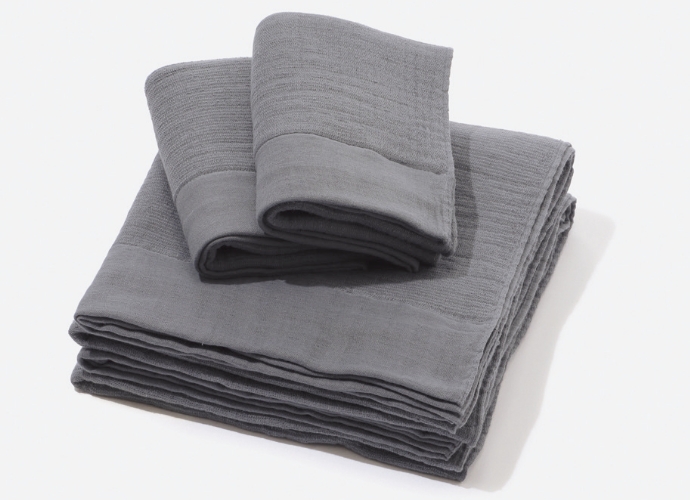 ＜SHINTO TOWEL＞INNERPILEバスタオル・フェイスタオル 各2枚セットCharcoal MST0030