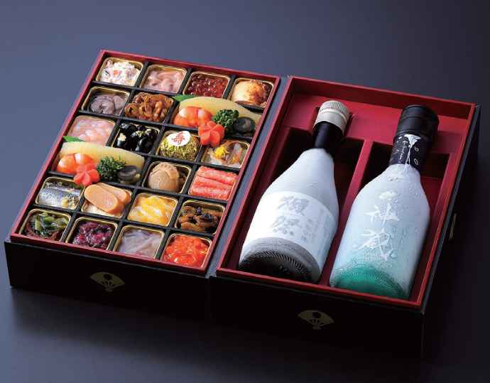 <下鴨茶寮>酒肴おせち 冷凍一段 お酒付き(冷凍/2人前)