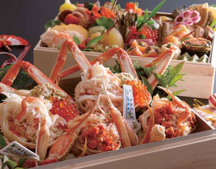 <北畿水産>京丹後松葉がにおせち二段重PREMIUM『贅極』(冷凍/3から4人前)