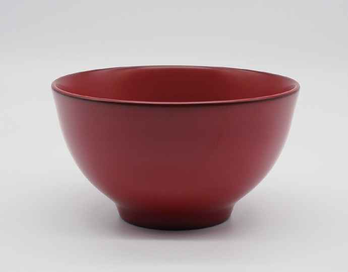 <輪島キリモト>端反椀・中・本朱