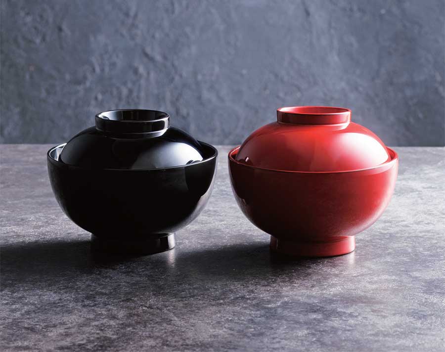 <中島忠平漆器店>福助吸物椀 黒