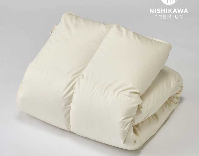 ＜nishikawa／西JI|＞羽毛掛けふとん／ポーリッシュホワイトグースダウン90% 全3色